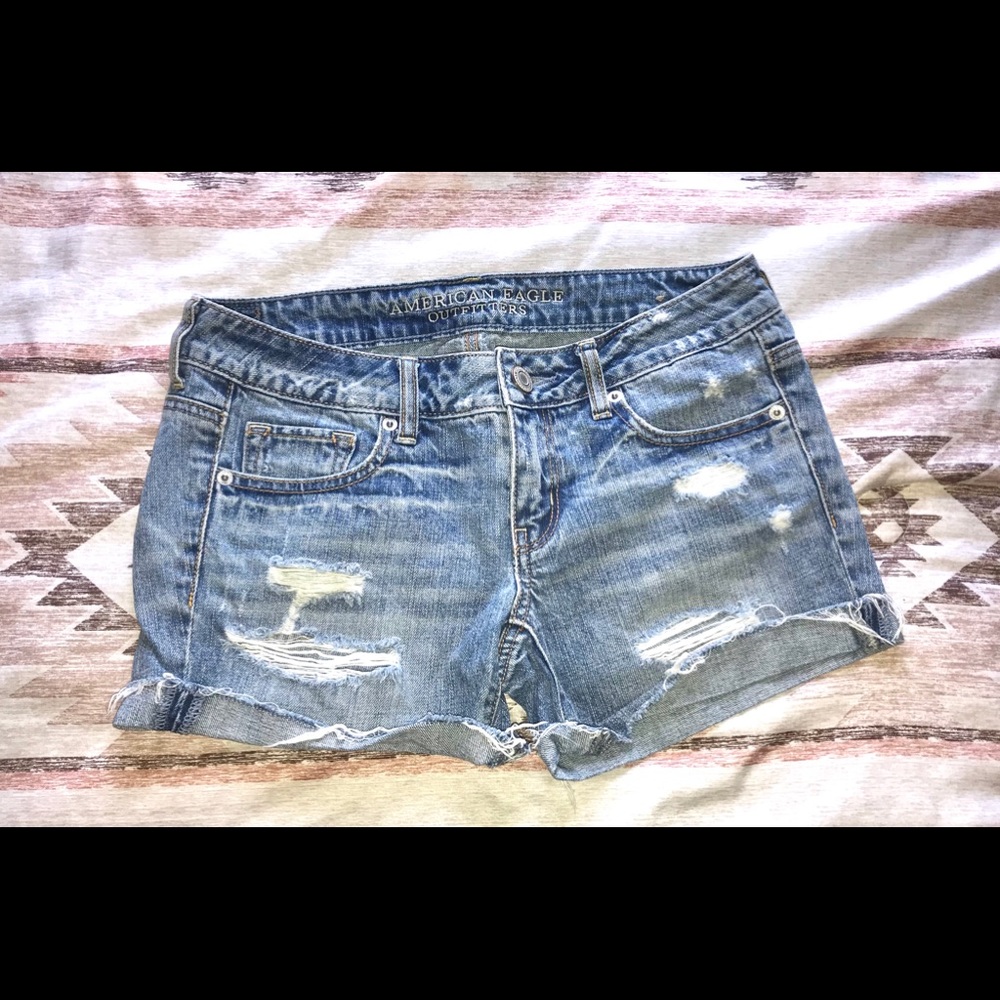 American Eagle Distressed Jean Shorts